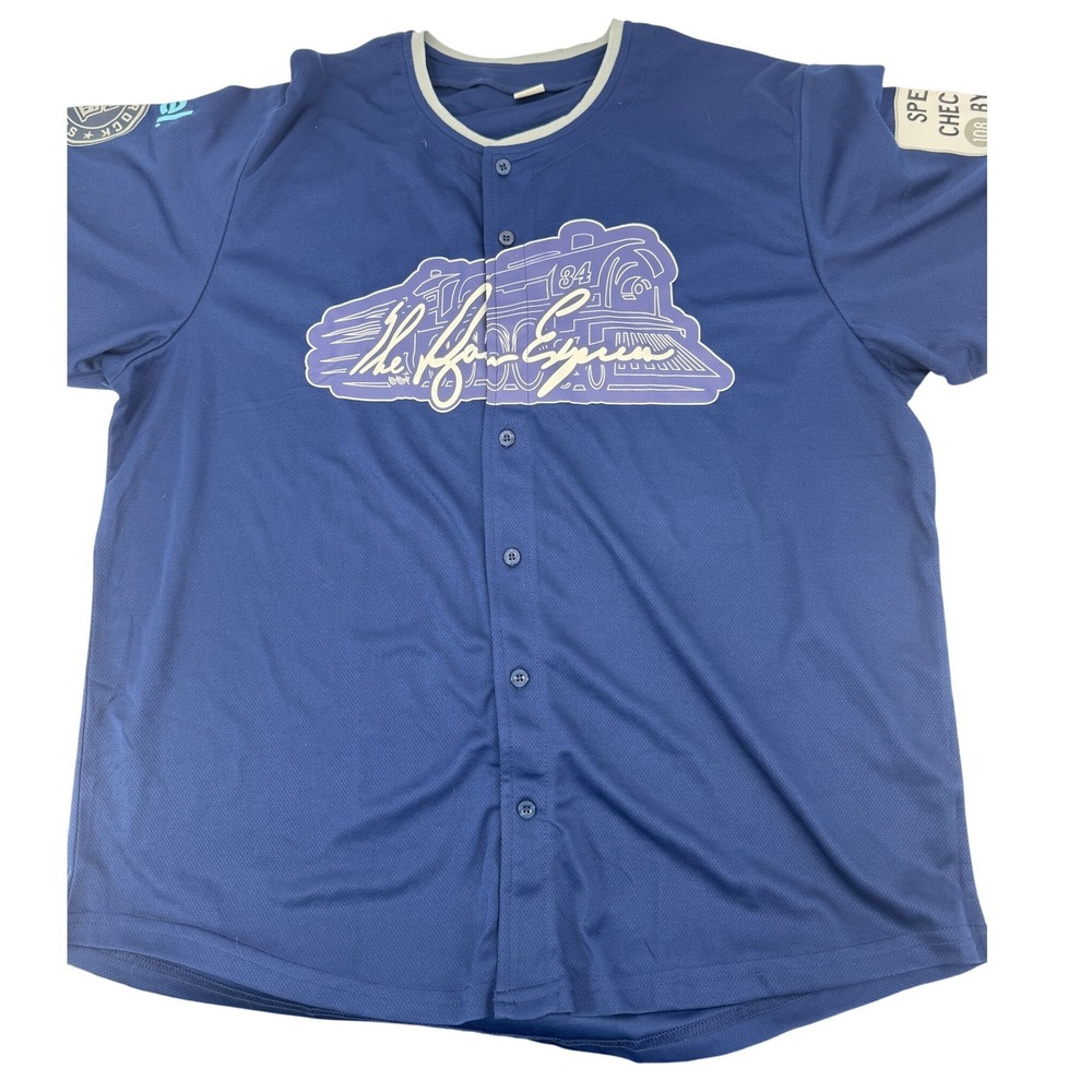 Minor league baseball Round Rock‎ Express Jersey Mens XL Blue Nolan Ryan Express